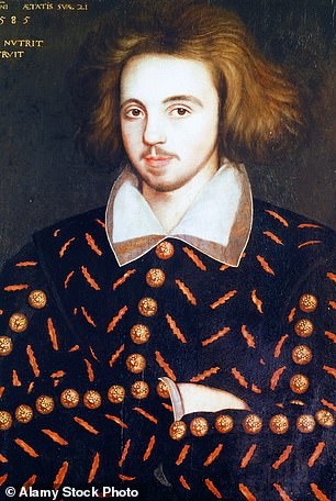 Pictured: A portrait Christopher Marlowe